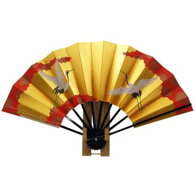 Osaka Choseido Decorative 29 Made In Kyoto Overseas Original Set with Smell Paper Fan Holder Fan, 9.5 Inches, Cm, Japan, Fan, Souvenir, Bag, Box, (Two