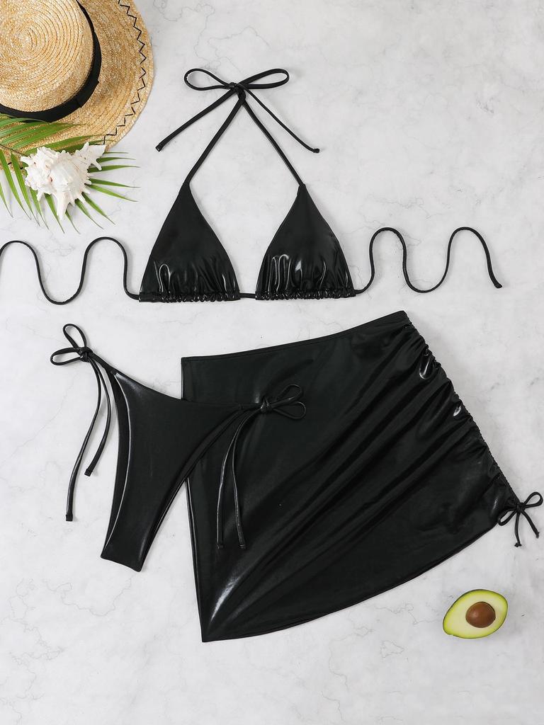 2026 European & American Cross-border Glitter Slim-fit Bikini Set - Sexy Nightclub Best Seller