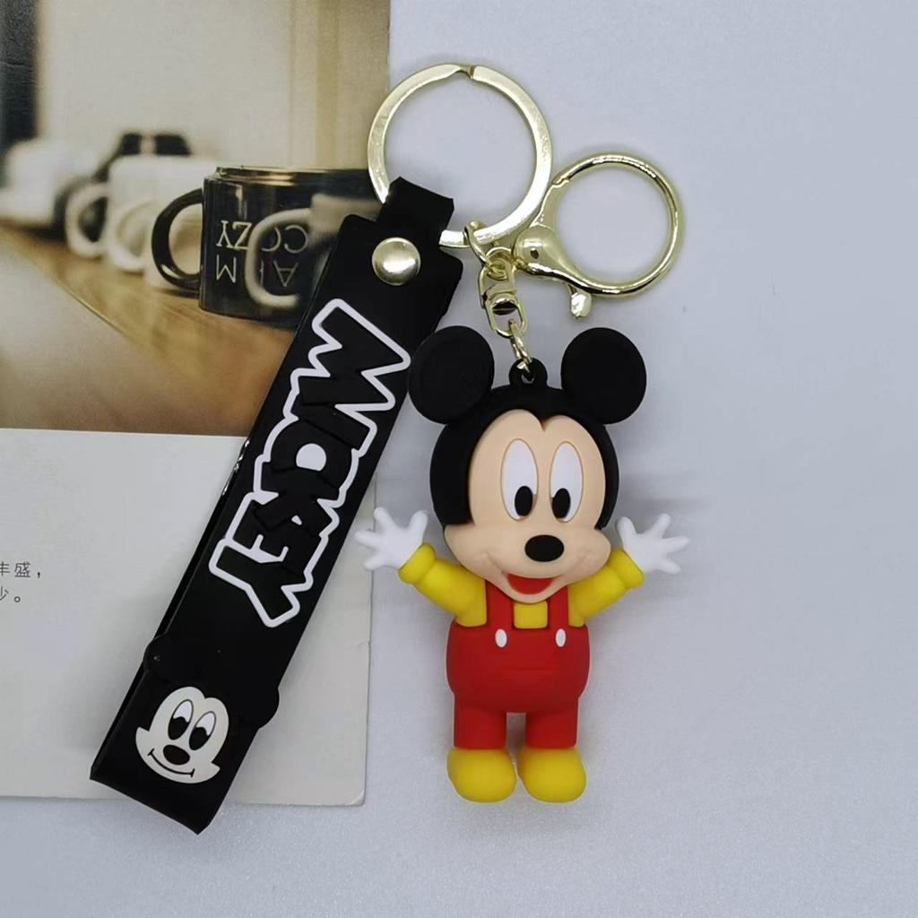 Creative Cartoon Dropping Glue Mickey Minnie Doll Keychain Bag Car Keychain Accessories Gift Wholesale Toys Anime Cartoon Frind