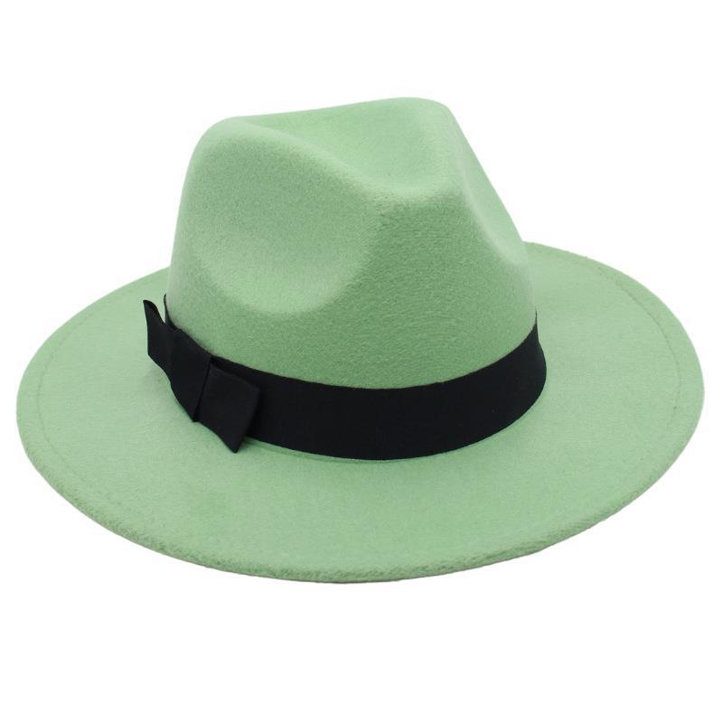 Vintage Top Hat Shanghai Beach Retro Jazz Hat Men'S And Women'S Wedding Felt Hat Versatile Nostalgic Woolen Hat Foreign Style Wholesale