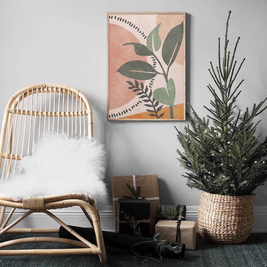 Boho Abstract Geometry Leaf Plant Solar Line Arch Posters and Print Walls of Art Canvas Paintings Wall Panels Interior Decor Rooms