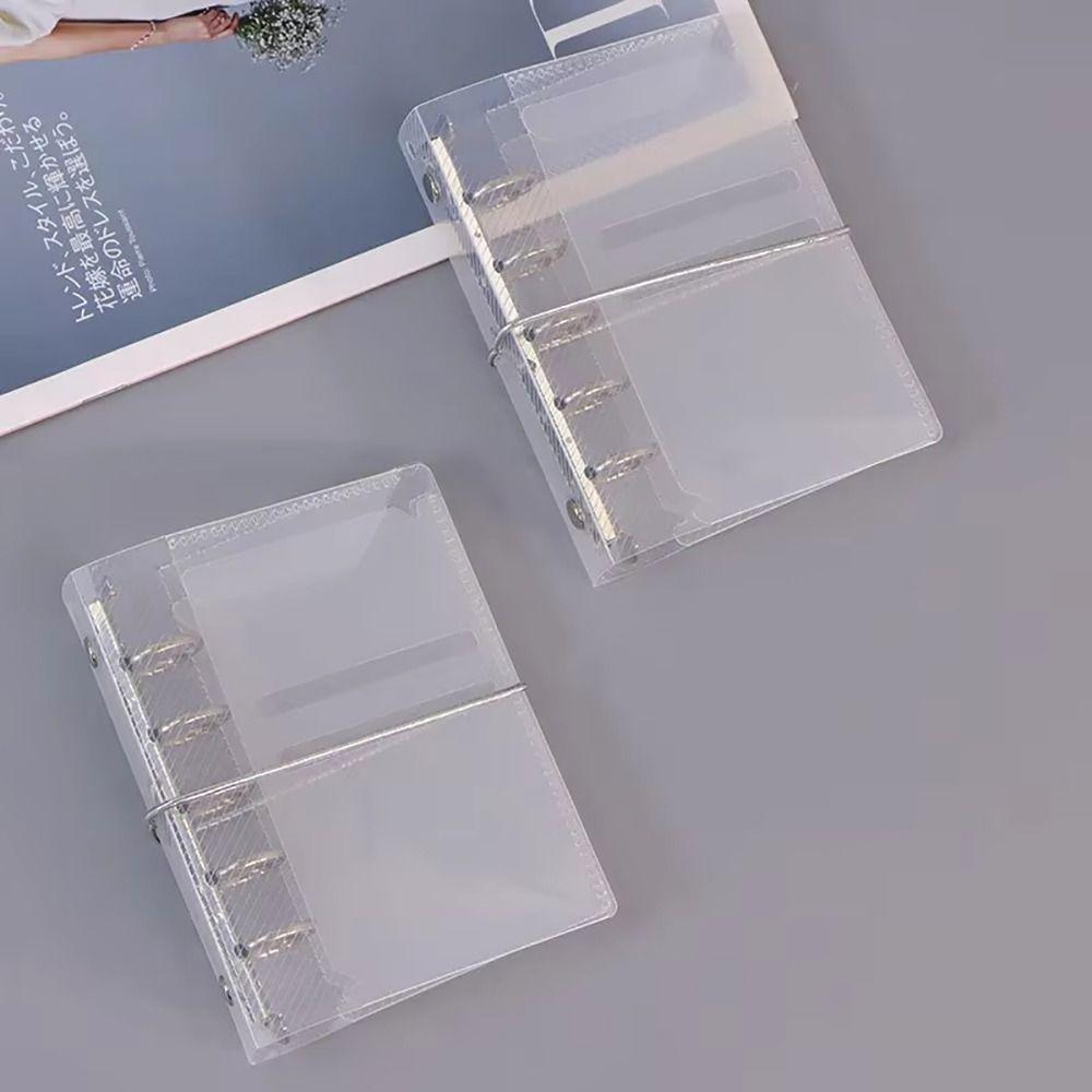 1Pcs PP Loose Leaf Notebook Cover Diagonal Small Card Photo Storage Ledger New M5 A7 A6
