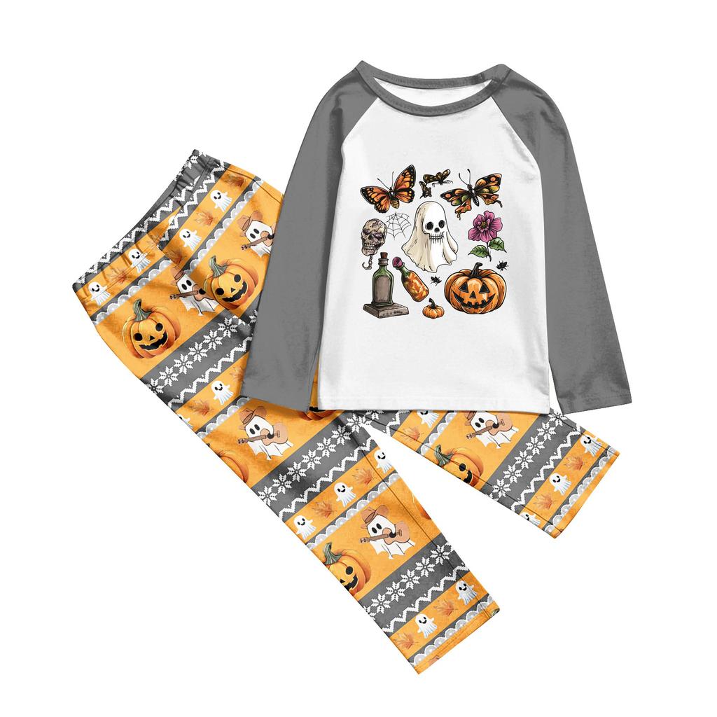 Halloween Day  Prints Family Matching Long Sleeve Tops+Pants Set Family Matching Sets