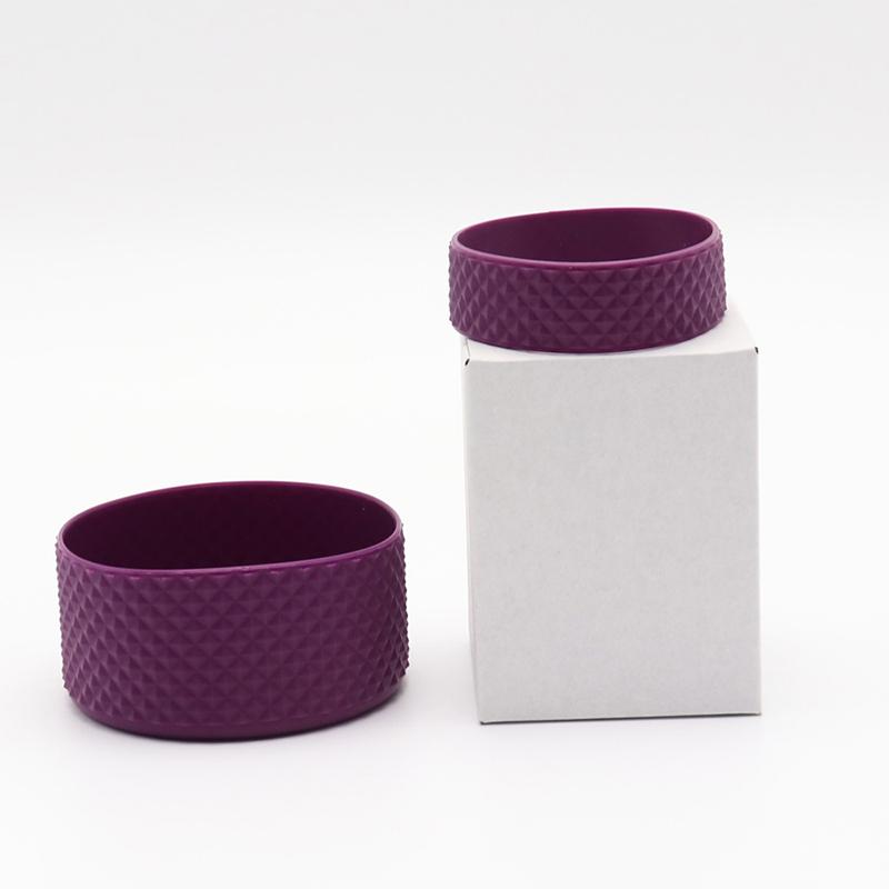 

2 шт. силиконовый чехол для бутылки с водой для Owala 24 32 40 унций, противоскользящий защитный рукав, нижний бампер, протектор для Freesip фиолетовый