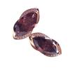 Exquisite Russian 585 Purple Gold Inlaid Smoke Stone Earrings Women'S High-End Temperament Color Gold Plated Rose Gold Earrings