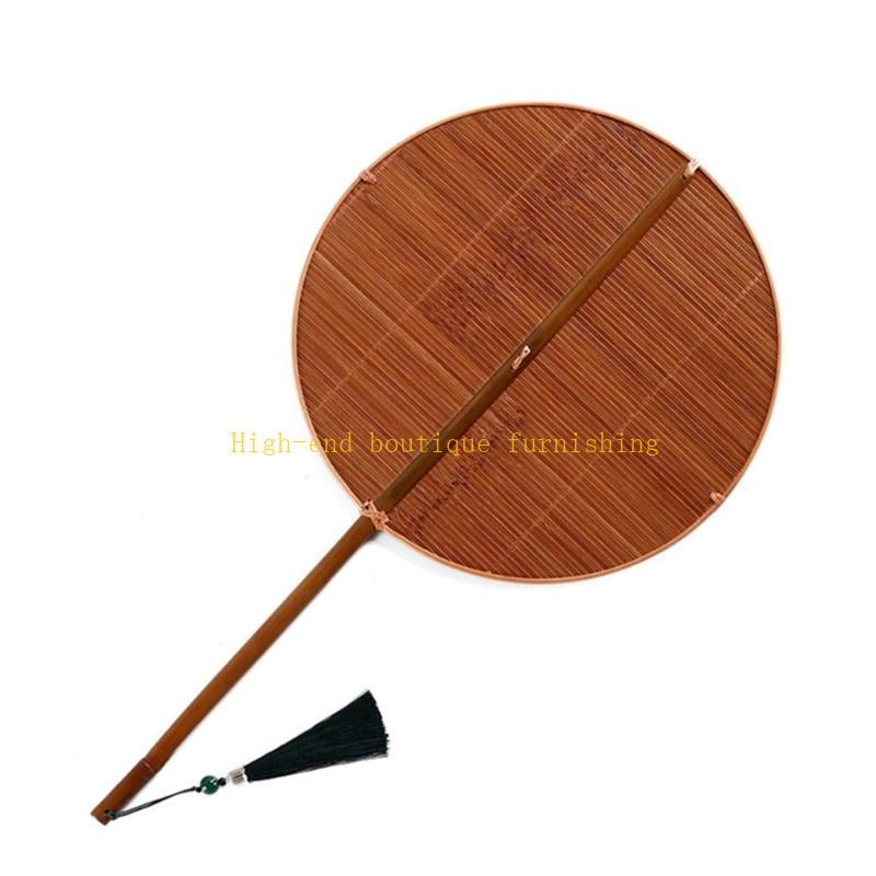 

Bamboos Fan Hand Woven Fan Chinese Styles Hand Fan Ancient Han fu Waist Fan Household Cooling Fan for Performances