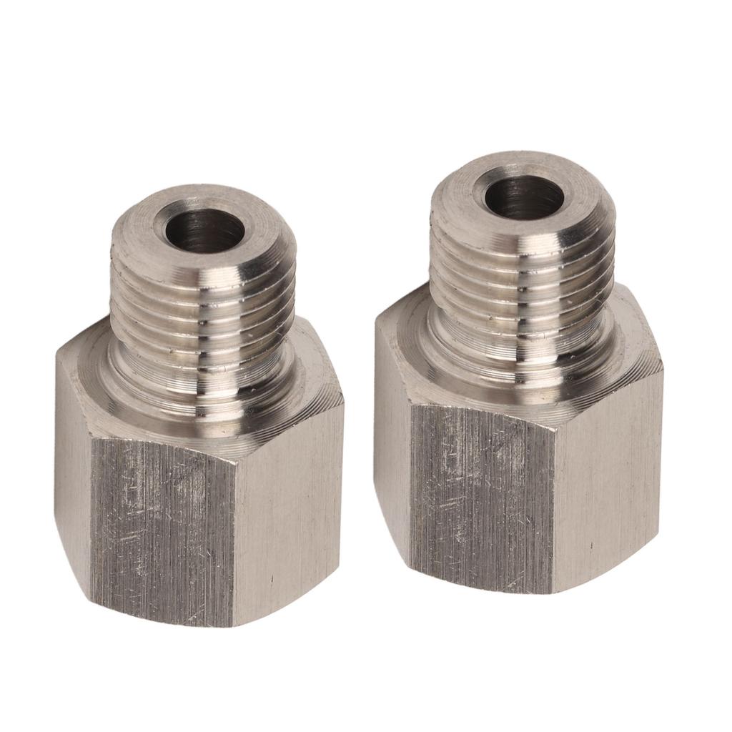 1 8in NPT Female to M10 X 1.0 Male Pressure Gauge Sender Adapter Stainless Steel Leakproof Universal for Cars