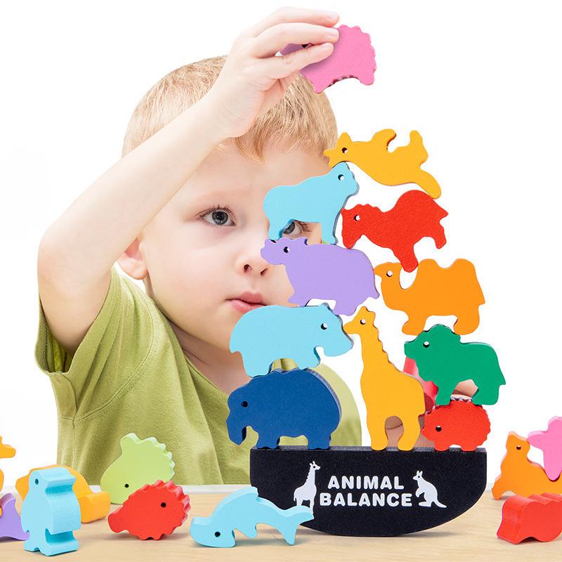 Animal Balance Stacking Blocks: Early Education Parent-Child Game