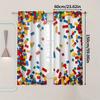 Colored Building Blocks Print Curtains Suitable Bedroom Living Room Kitchen Decoration Home Window Curtain Set Of 2 Made Polyester Washable Great