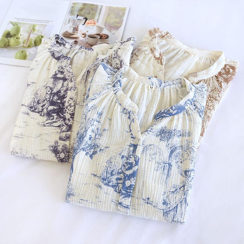 Spring Summer Fashion Vestidos Women Casual Cotton Print Sexy V-Neck Long Sleeve Loose Big Plus Size Long Beach Shirt Dress Loungewear Home Clothes