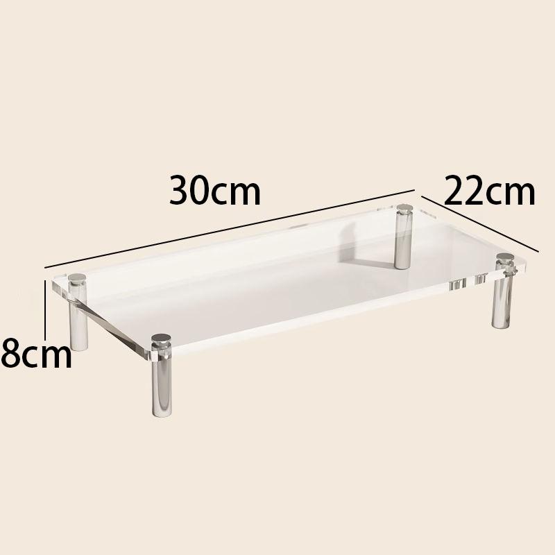 Acrylic Laptop Monitor Stand,Computer Riser Space-Saving,Clear Shelf - Ideal for Monitors,Laptops,Printers,Desktop Storage Decor