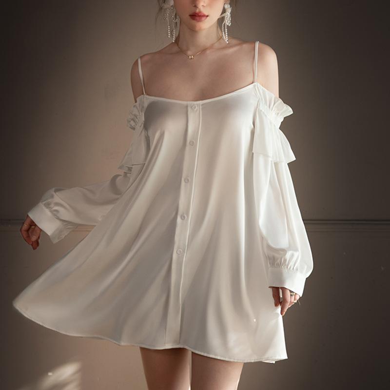 Summer new sex girl large size sexy pajamas summer thin seduction underwear pure desire wind suspender skirt