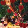 4/6PCS Dia.10cm/17.5cm Apple Garland Art Paper Red Apple Festoon  Wedding Festival