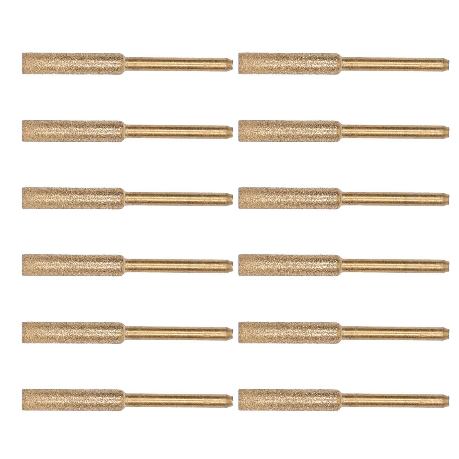 

12 шт. Шлифовальная головка хвостовик 3 мм 4,8 мм Бор для заточки цепной пилы износостойкий наждачный шлифовальный камень