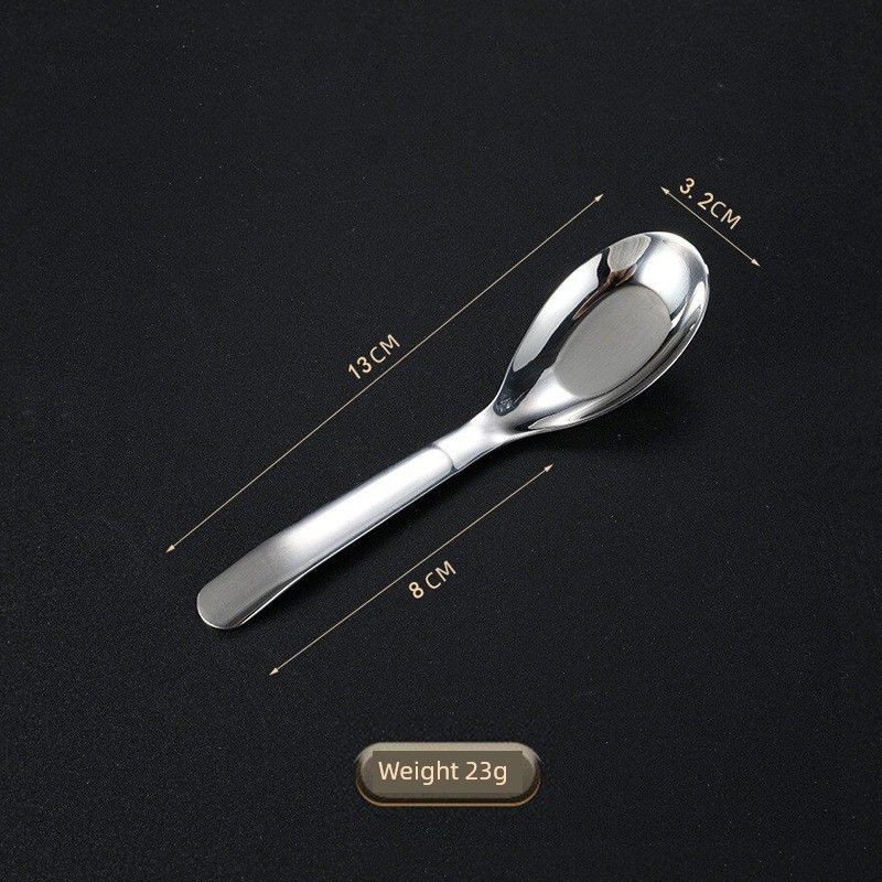316L Stainless Steel Spoon for Babies, Household Soup Spoon, Flat-Bottomed Spoon, Small Soup Spoon, Children s Spoon, Small Spoon 316 Small Flat Spoon