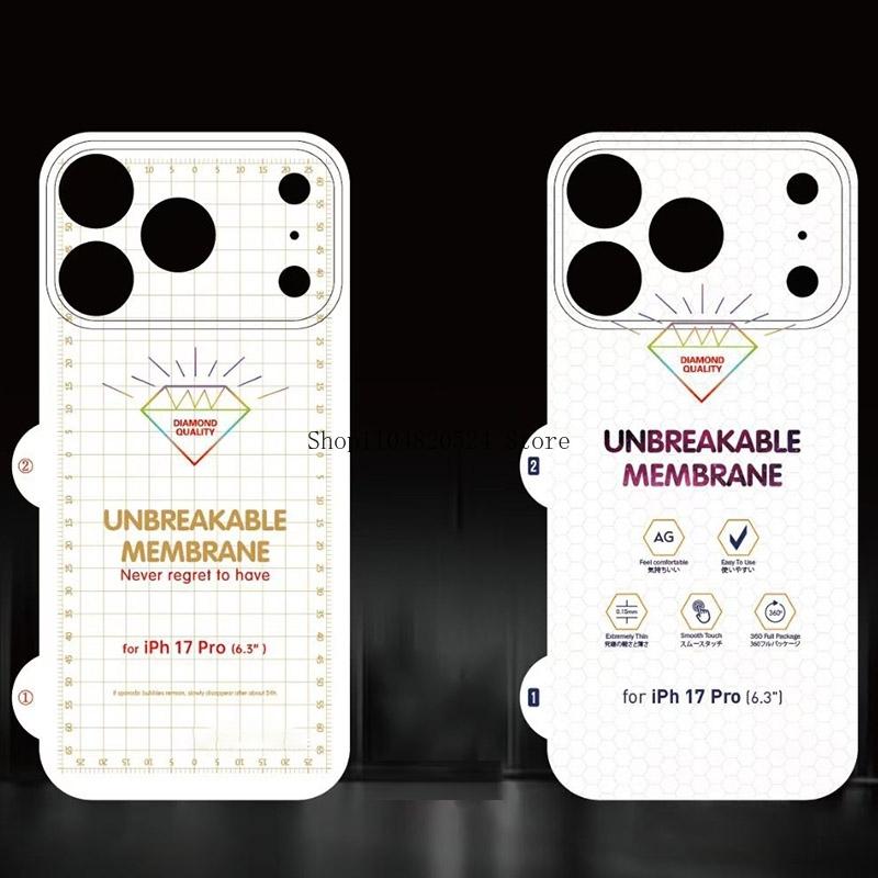 Čirá matná zadní hydrogelová fólie pro iPhone 17 Pro 17 Pro Max Celoplošná ochrana displeje a objektivu fotoaparátu pro iPhone 17 Pro Max Fólie