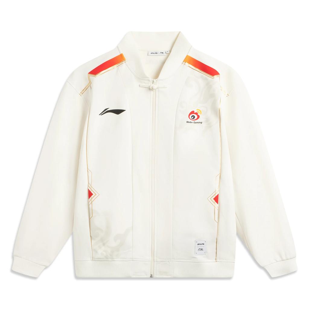 Li Ning X LPL Collaboration Spliced Zipper Breathable Versatile Loose Jacket Unisex Jackets Off-White AFDU733-1