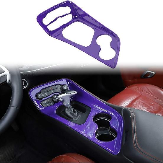 Voodonala For Challenger Gear Shift Shifter Panel Shift Lever Panel Transmission Gear Selector Gearstick Panel Cover Trim Fit For 2015-2025+ Dodge