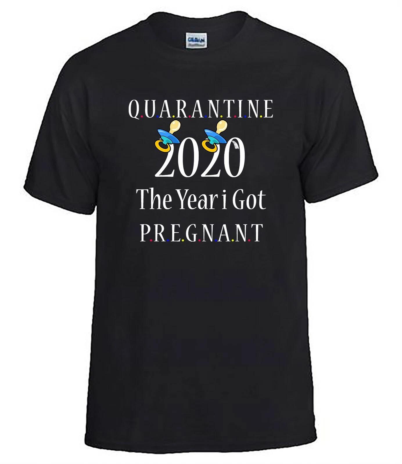 Quarantine 2020 Novelty Pregnancy T-Shirt, Pregnancy Announcement T-Shirt 3XL