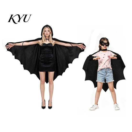 Bequemes Weiches Stoff Umhang Halloween Fledermausflügel Umhang, Erwachsene Kinder Kostüm Mit Kapuze Langlebig Wiederholte Nutzung Cosplay für Festliches Party Outfit Umhang