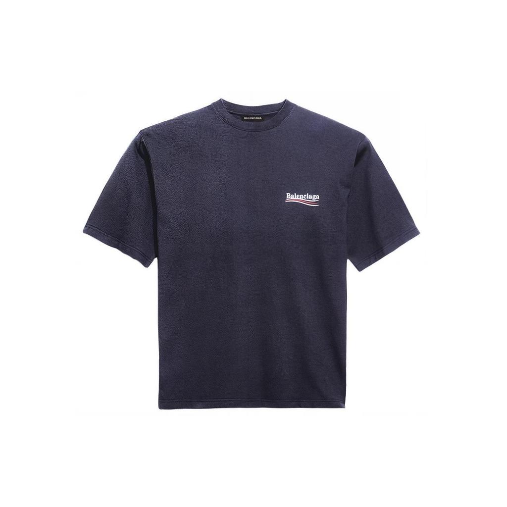 Balenciaga T Shirt Regular Fit Men's Blue 570803TAV444128