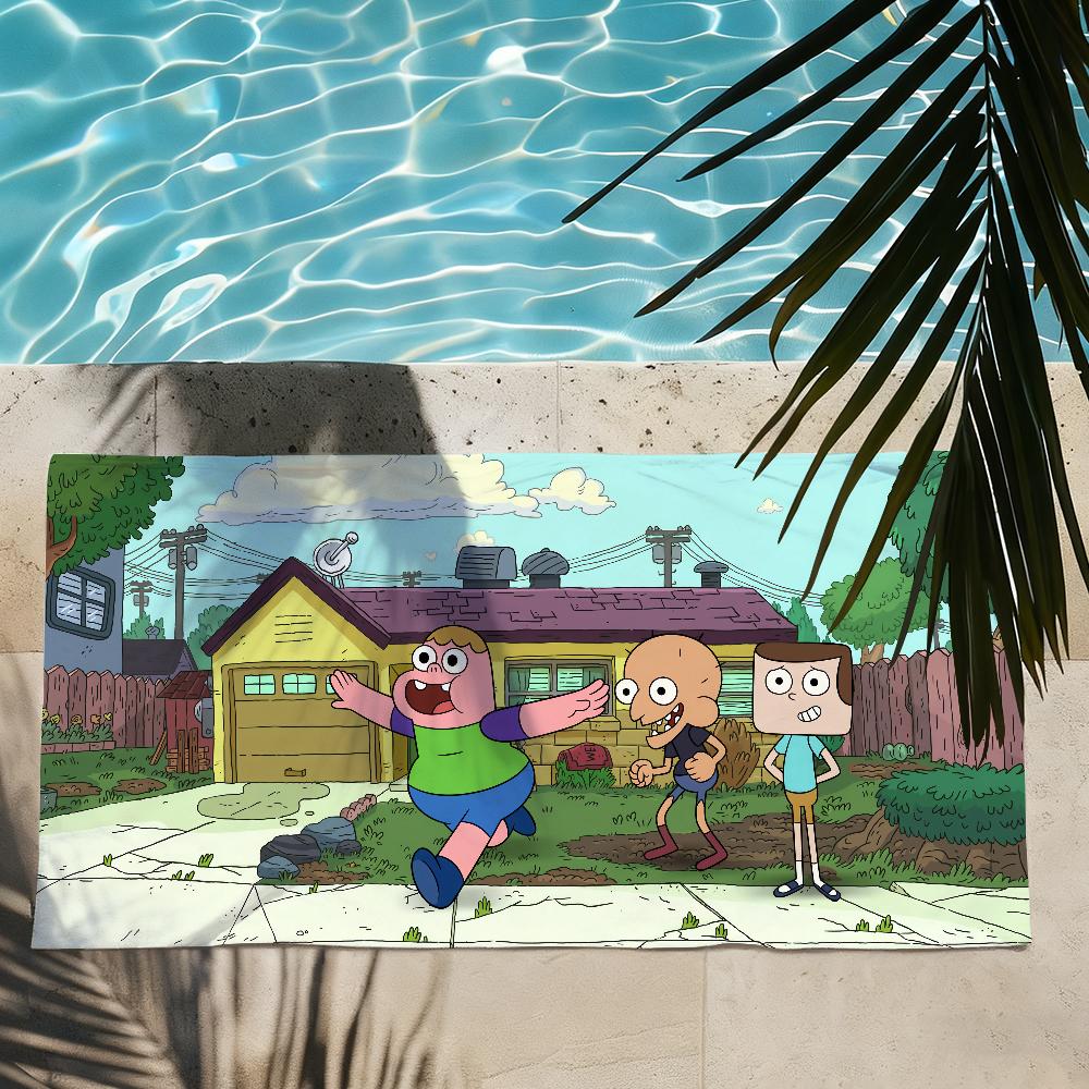 Fun Cartoon C-Clarence-S Funny Towel Shower Sauna Travel Spa Quick Dry Gym Accessories Soft Large Beach Towels