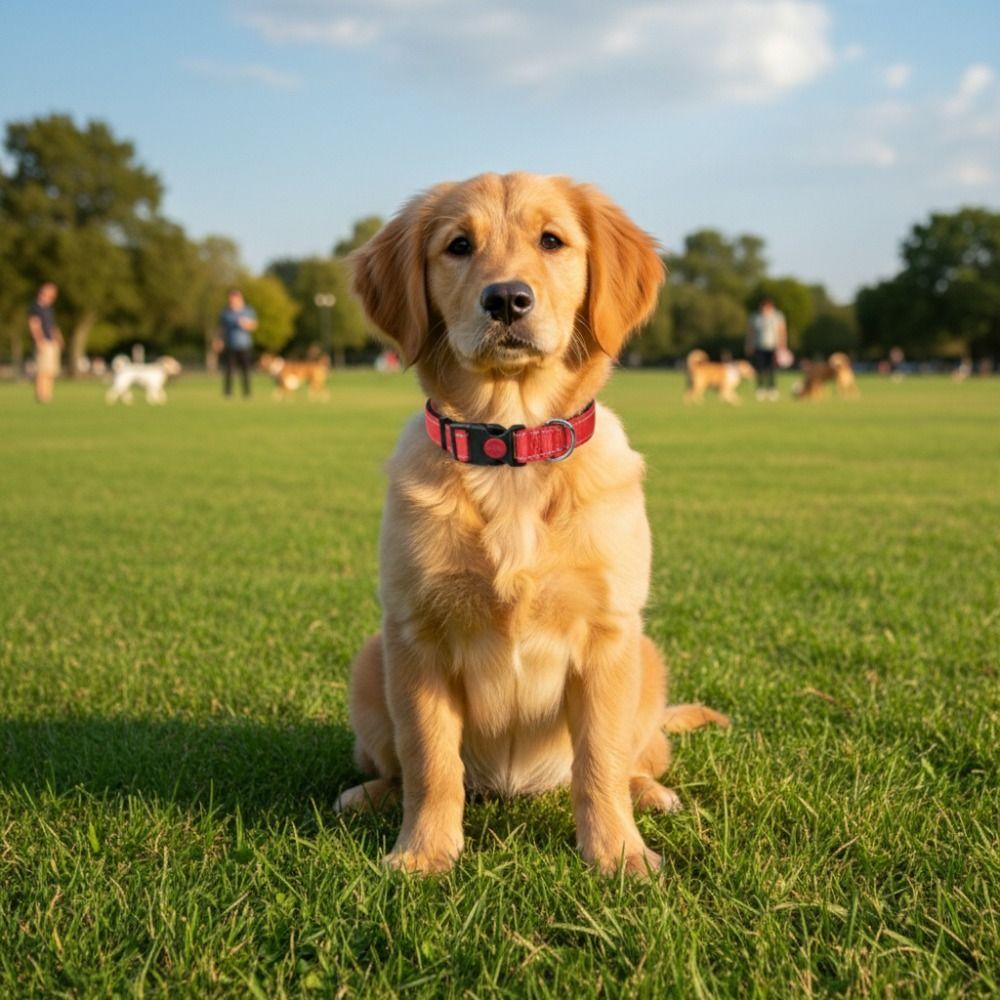 Nylon Pet Safety Collar Safety Buckle Pet Neck Strap Reflective Dog Collar Small and Medium Dog