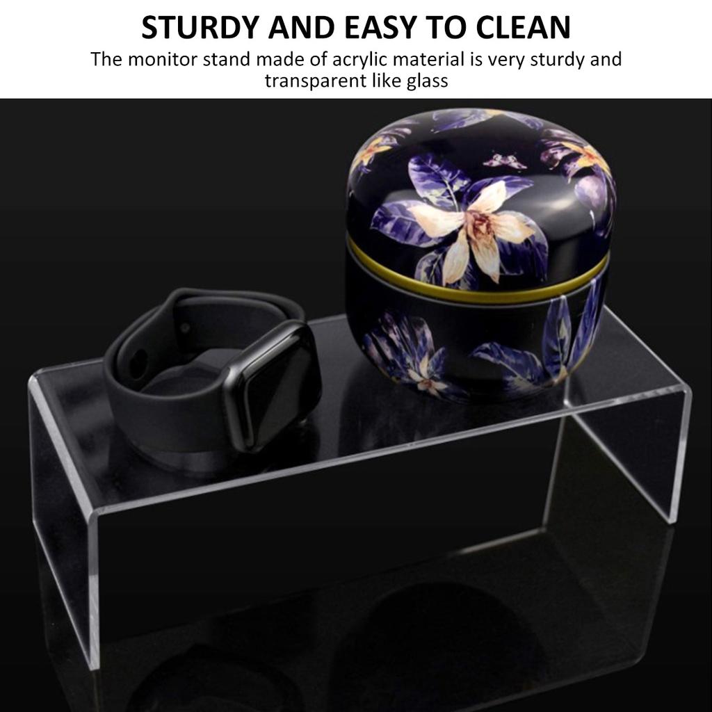 3/6/9Pcs Acrylic Display Stand Clear Jewelry Statue Model Pottery Display Riser Rack for Cupcake Perfume Doll Décor Organizer