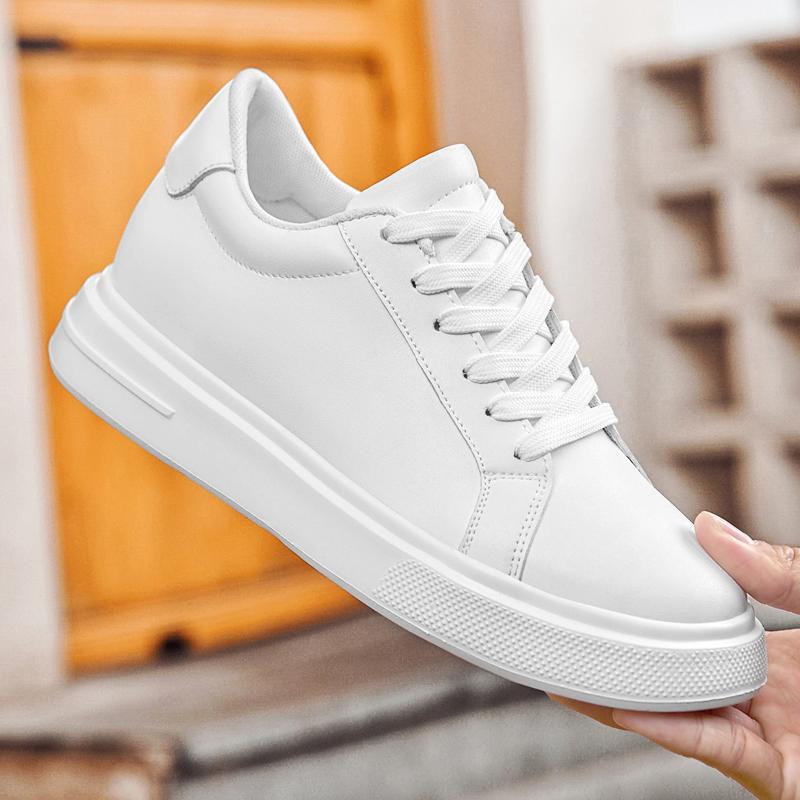 Fashion 2025 New Soft Face Genuine Leather Small White Shoes Fashion Low Top Men Casual Board Shoes Outdoor Antiskid Walking Sneakers