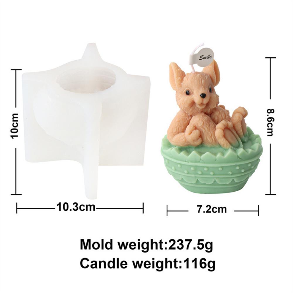 3D Multi-style Cute Rabbit Silicone Candle Mold DIY Easter Animal Aromatherapy Plaster Soap Resin Mould  Crafts Casting Tool