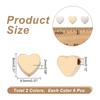 304 Stainless Steel Beads, Heart, Mixed Color, 8x9.5x3mm, Hole: 2mm, 2 colors, 6pcs/color, 12pcs/box