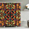 Colorful Fractal Shower Curtain Bathroom Decorative Fabric Waterproof Home Accessories Modern Artistic Design For Bathrooms Show