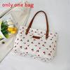 Nylon Tote Bag For Women With Print And Zipper Closure For Daily Commuting