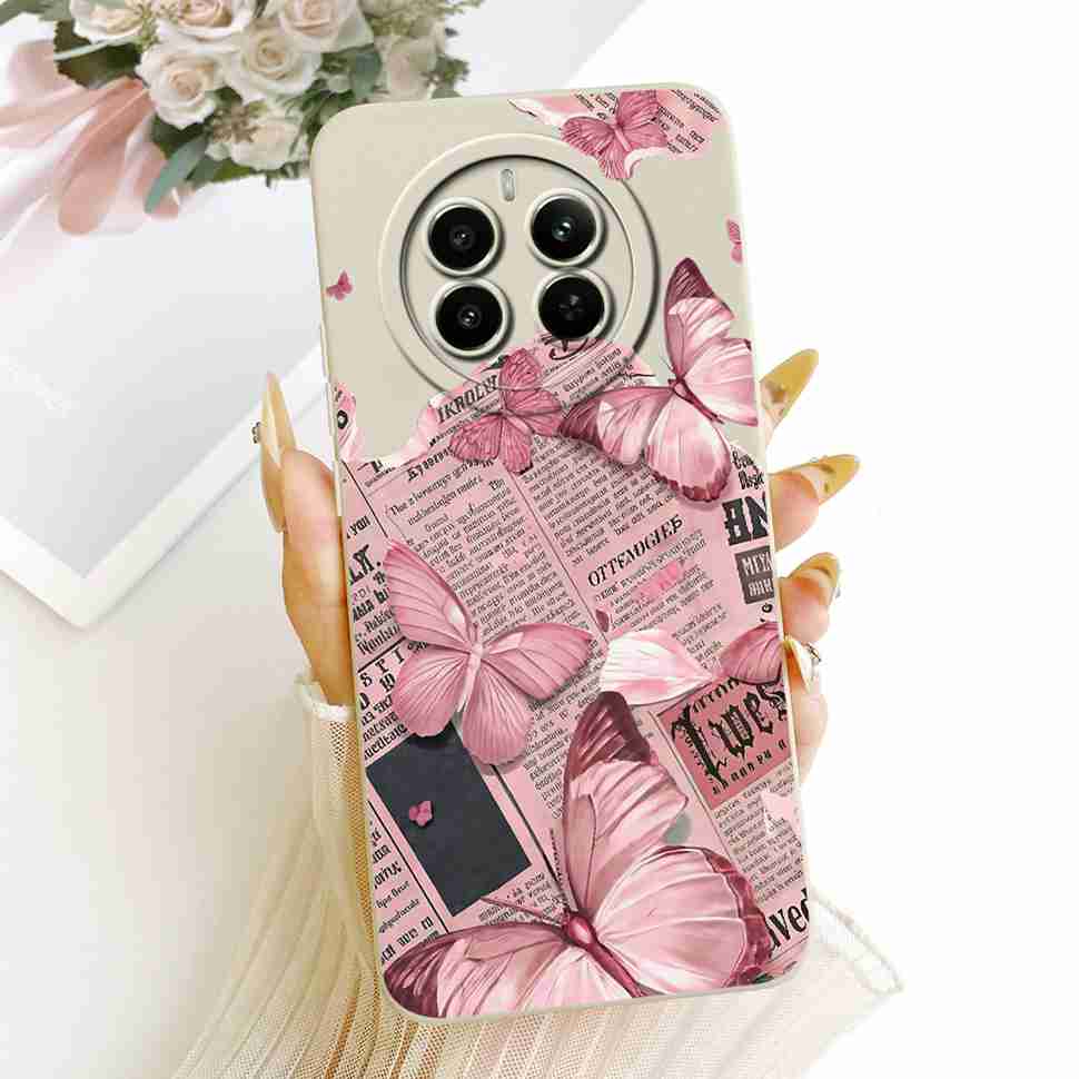 Für Realme 12 Pro 5G Hülle Bunte Blumen Rückseite Weiche Silikon Handyhülle Für Realme 12 Realme12 Pro RMX3842 Taschen Coque Capa