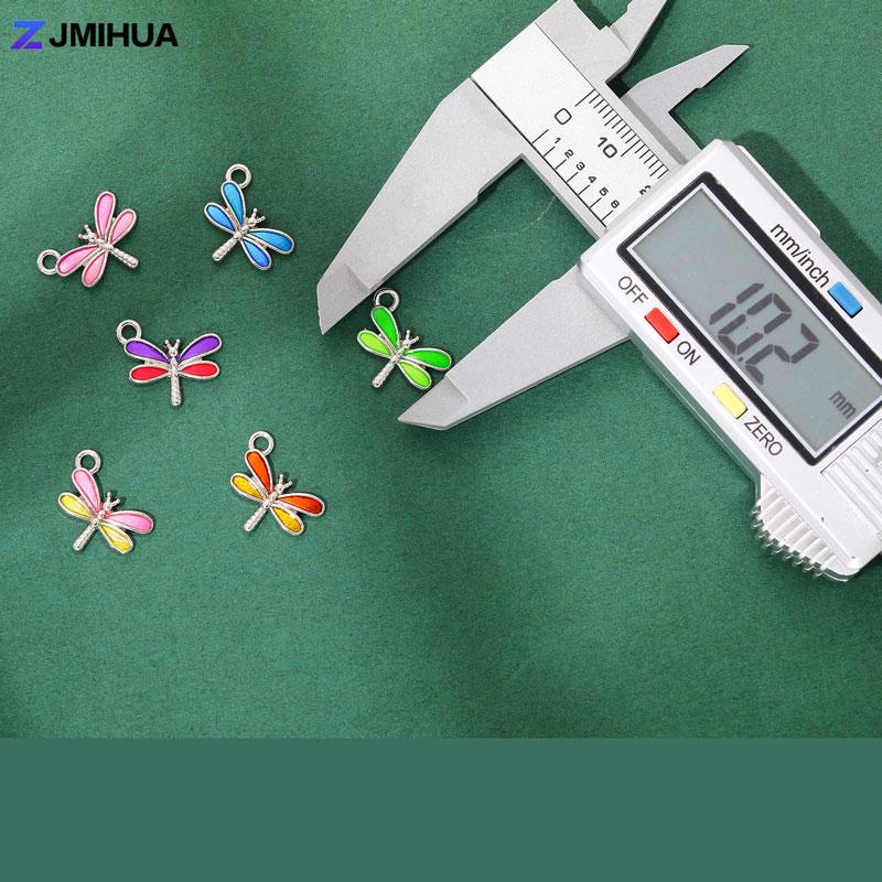 15PCS Enamel Colorful Dragonfly Charms Pendant Supplies For DIY Handmade Earrings Bracelets Jewelry Making Findings Accessories