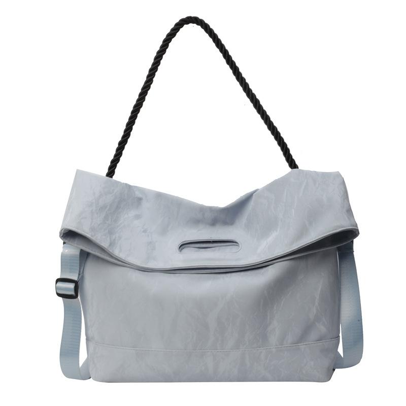 Casual Large-Capacity Foldable Messenger Bag Women'S Senior Sense Versatile Student Class Commute Shoulder Tote Bag
