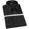Men's Spread Collar with Hidden Button Mercerized Cotton Non-Iron Dress Shirt with Chest Pocket Long Sleeve Solid Business Office Wear
