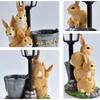 Garden Animal Statues Birthday Gifts for Women Mom with Solar Lantern Animal Figurines for Patio Lawn Yard Porch Pond Decoration