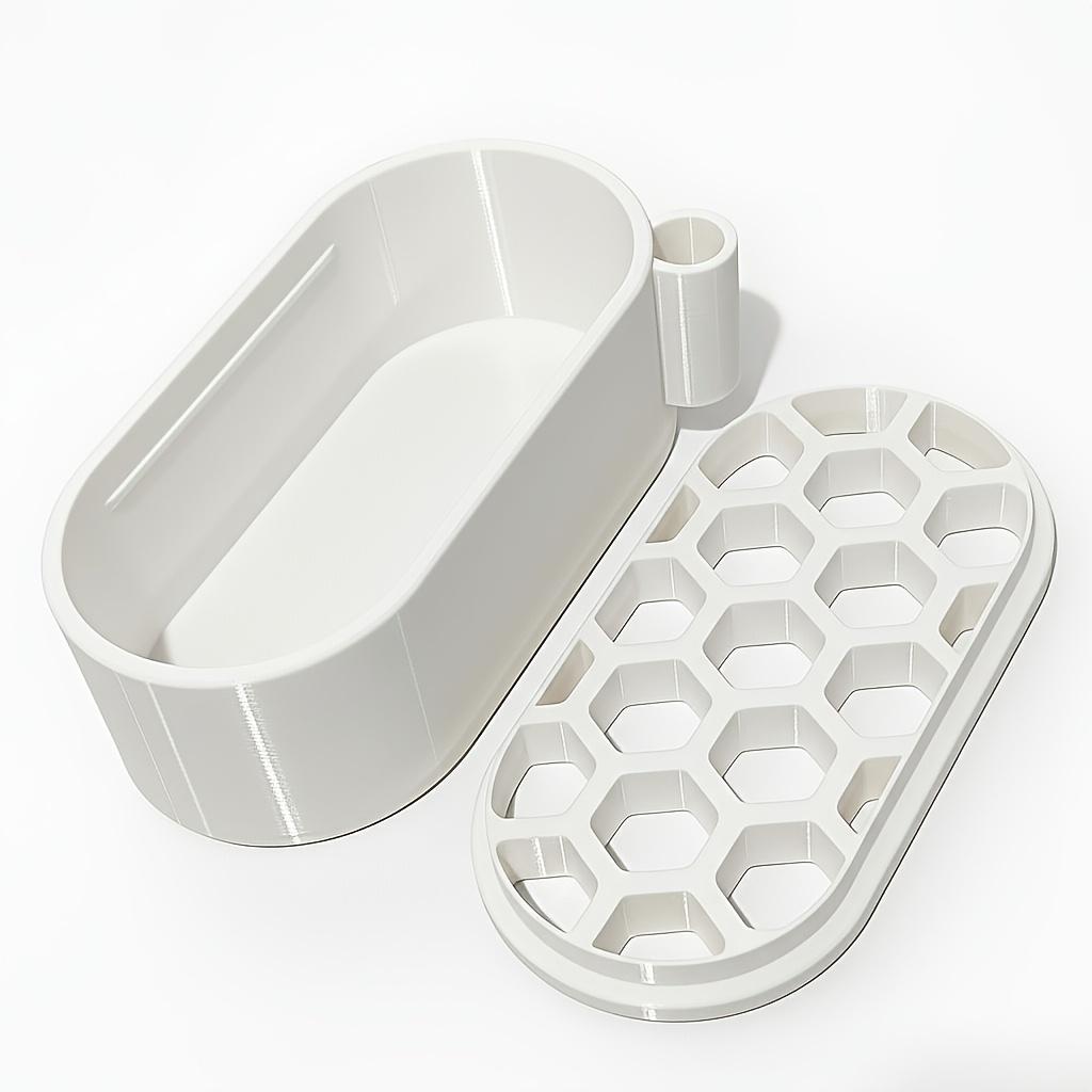 (Base and Transplanting Net) Multifunctional Hydroponic Scallion and Garlic Re-Propagation Tray with Scissors Support Rack, Easy Scissor Access