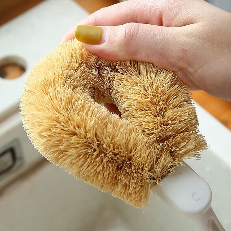 Homeglen Long-Handle Coconut Palm Pot Brush