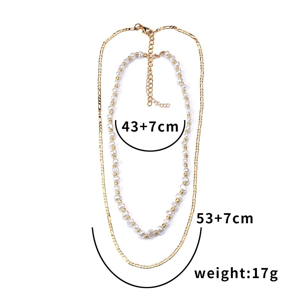 Creative Item Decoration Imitation Necklace Personalized Fashion Double-Layer Sweater Chain