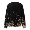 Damen Casual Fashion Print Langarm Rundhals Pullover T-Shirt Top