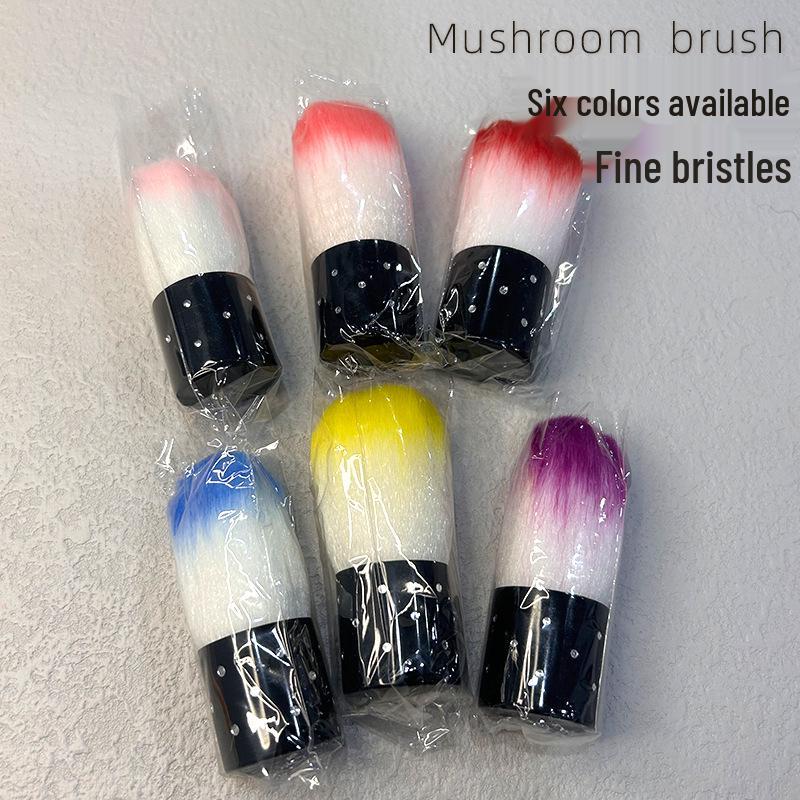 Mushroom Nail Art Dusting Brush - Nail Cleaning Brush for Manicure
