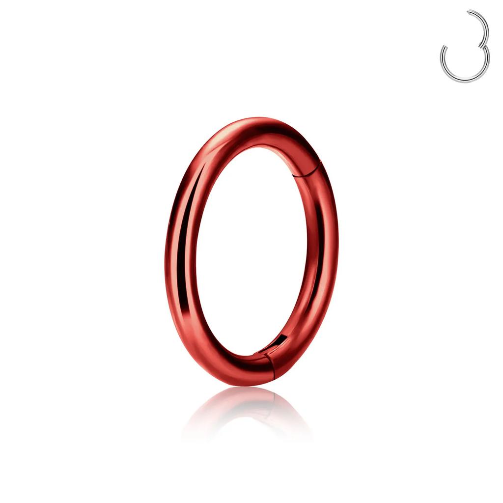 1/5Pcs Nose Rings G23 Titanium Lip Ring For Women And Men Piercing Jewelry Hoop Earrings Mixed Color Body Clips Hinged