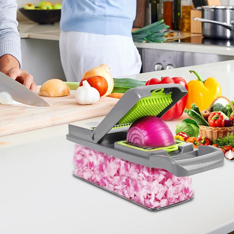 Mandoline Slicer 12 In 1 Multifunctional Stainless Steel Vegetable Grater Food Chopper Cheese Grater Garlic Crusher