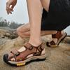 Sommer Herresandaler Ekte Lær Herre Fritidssko Utendørs Herre Lærsandaler for Menn Strandsko Romerske herresko