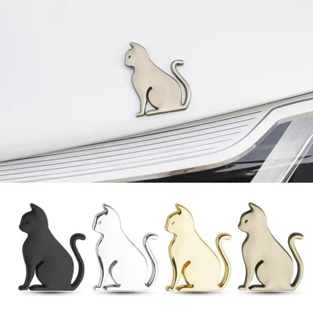 Cute Cat Car Emblem Personalized Car Covering Decor New Car Exterior Decorative Sticker