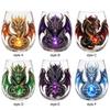 Fantasy Dragon Glass Egg Cup 3D Borosilicate Goblet Lead-Free Whiskey Tumbler Art Glassware Decor