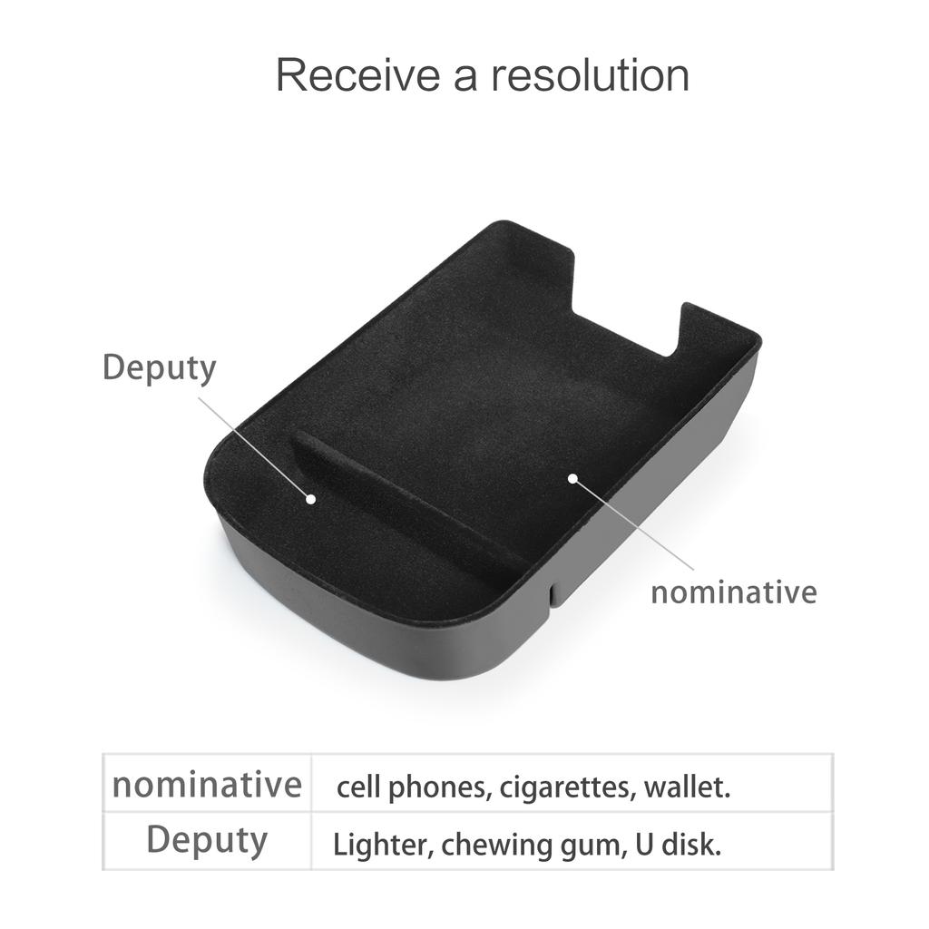 Smabee Car Central Armrest Box for NIO ES8 2024 2024 Center Console Tray Flocking Organizer Container Tidying Accessories Black