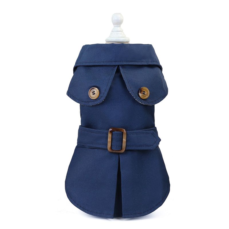 British Style Pet Dog Clothes Trench Coat  Winter Thicken Jacket Coat Costumes Hoodies Clothes for Small Puppy Dogs Cat Clothing